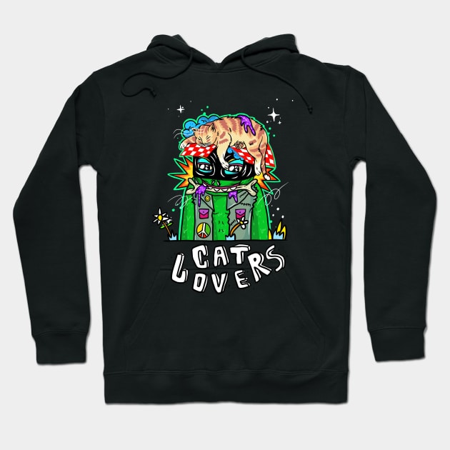 cat lovers Hoodie by Pararel terror